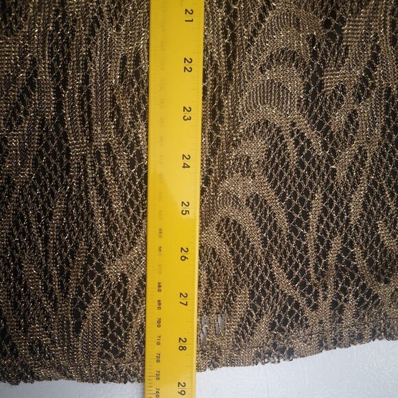 Vintage Tradition Ladies Size 16 Gold & Black Made in Canada Button Front Tunic - Picture 9 of 9